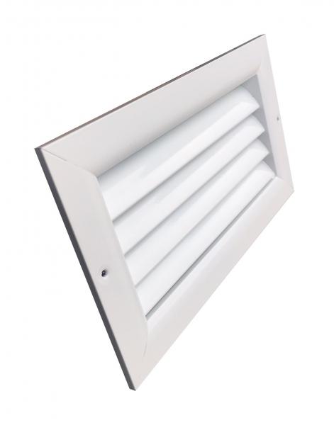 Lüftungsgitter 600 x 200 mm weiss Strangprofil incl. Dichtung, Edelstahlschrauben, Dübel, Insektenschutz